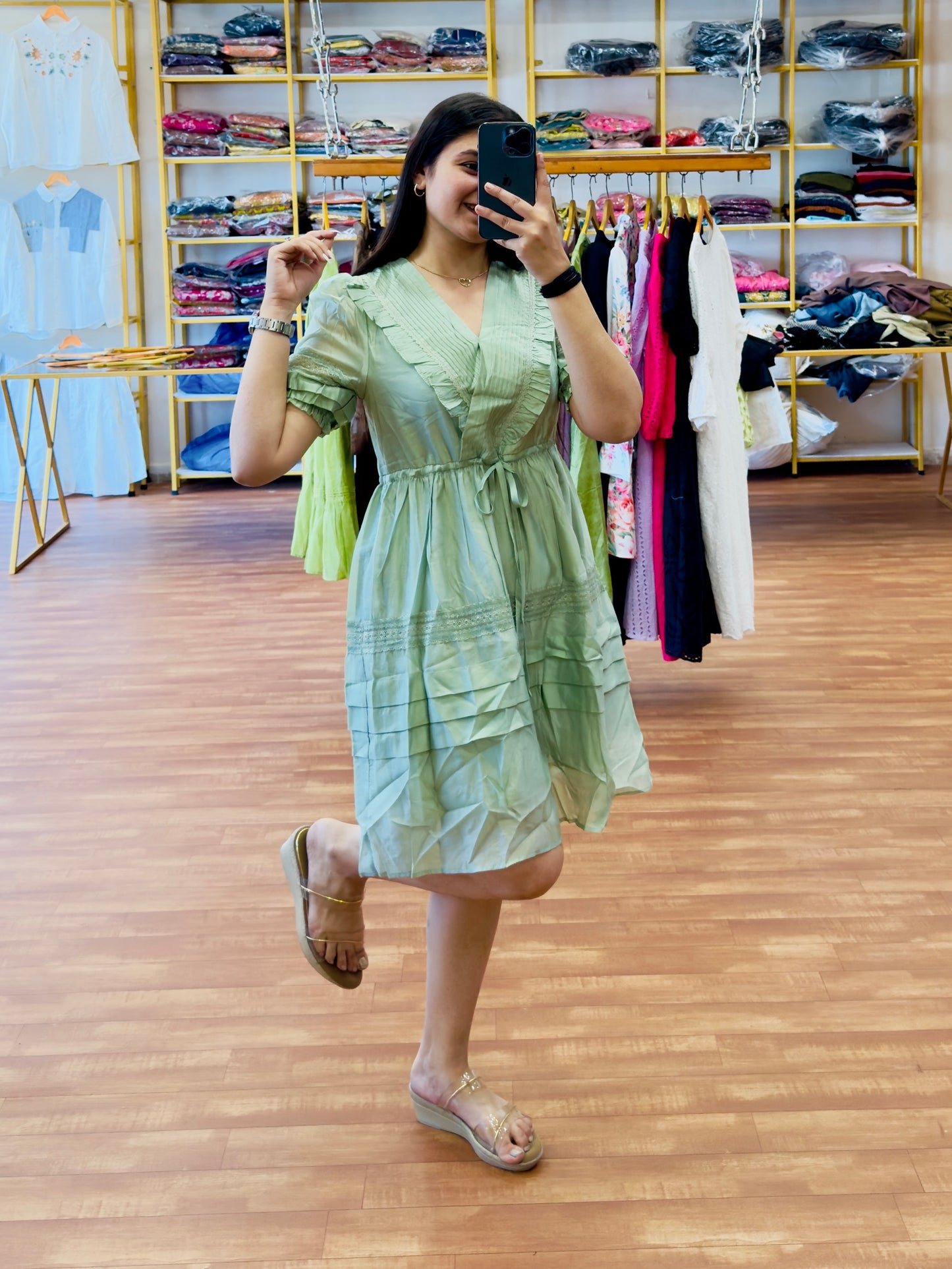 Pista short length western dress