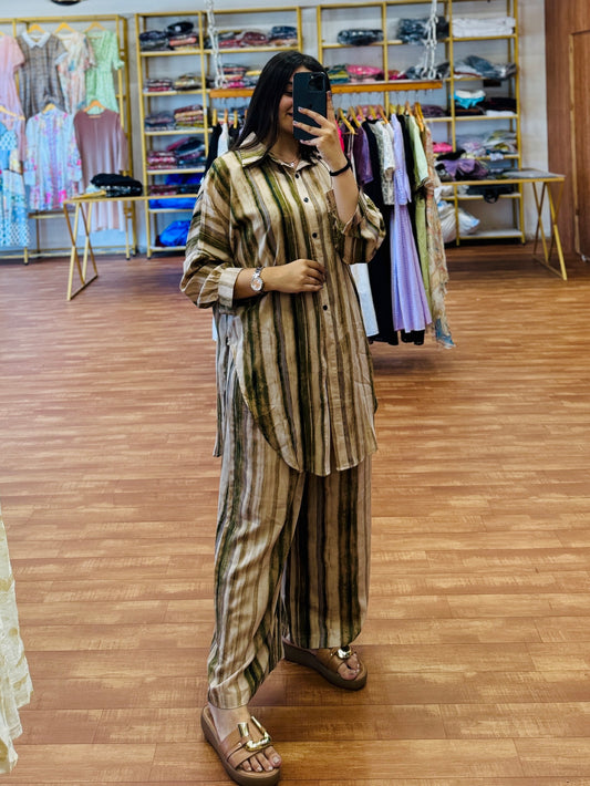 STRIPS FULLY COMFIRTABLE COORD SET