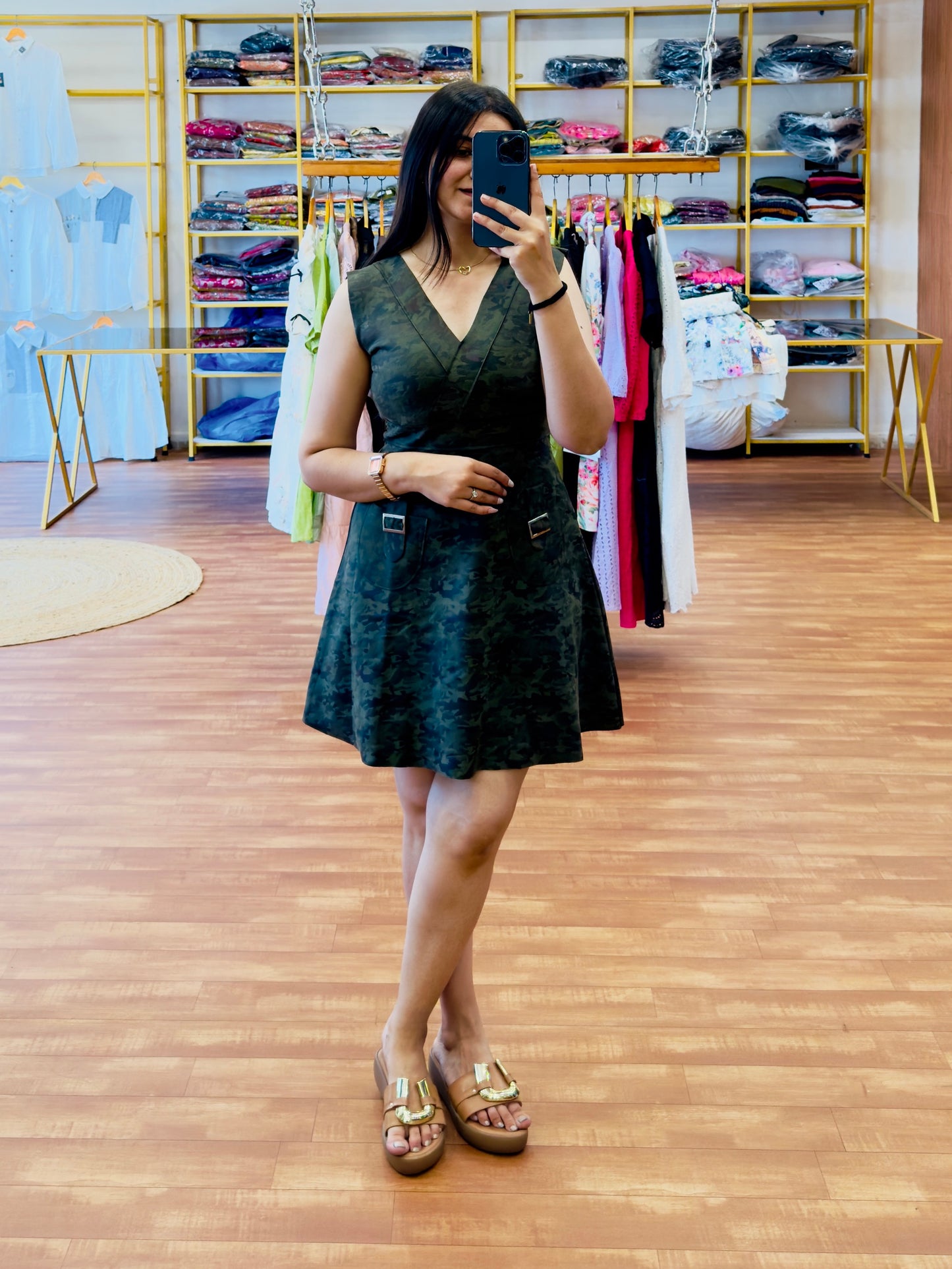 LEATHER SHORT WESTERN DRESS