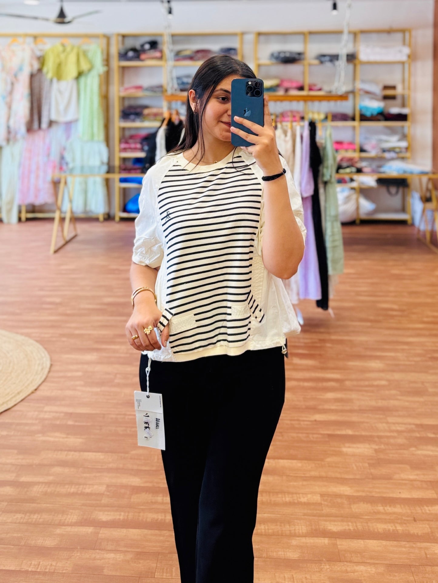 STRIPS COTTON TSHIRT WITH STRAIGHT PANT PAIR