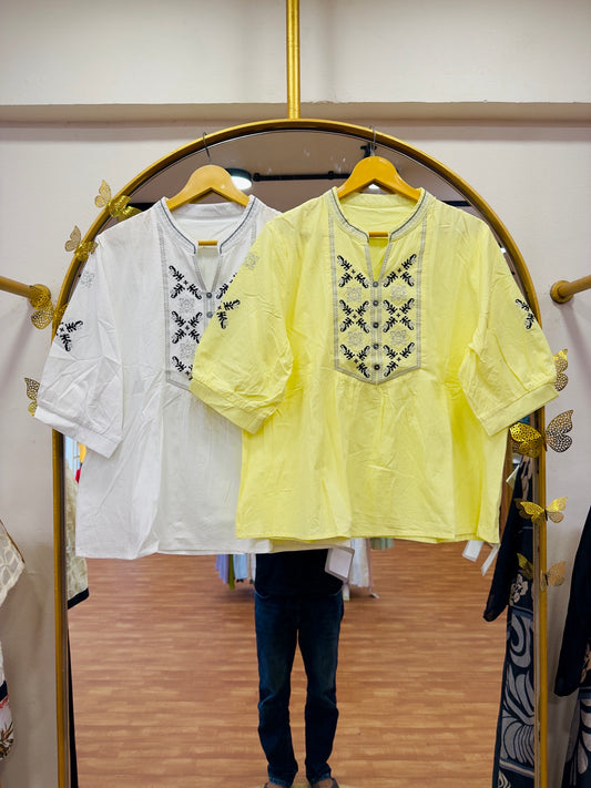 COTTON EMBROIDERY TOP