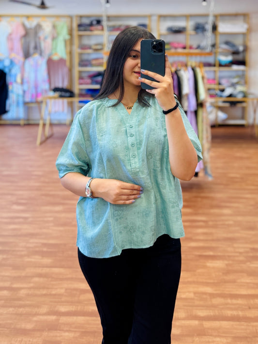Print casual Top With Dblues Black Denim Pant