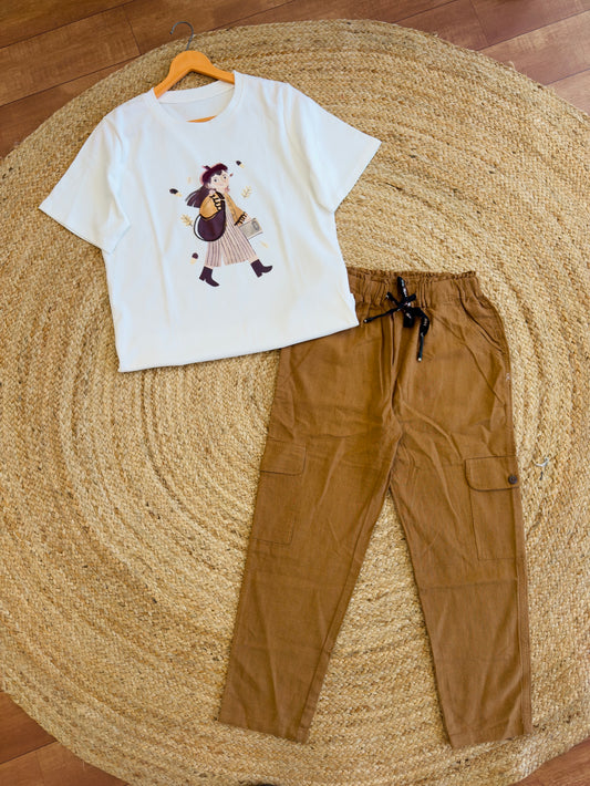 Casual tshirt with linen pants