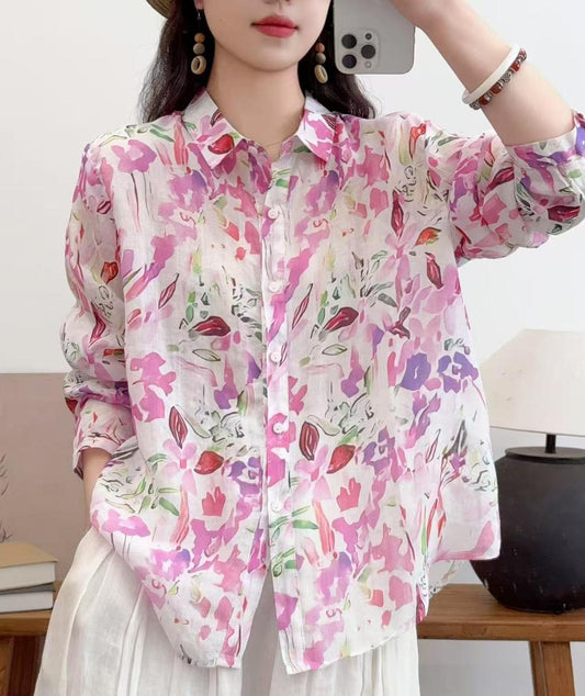 PURE LINEN PRINTED SHIRT